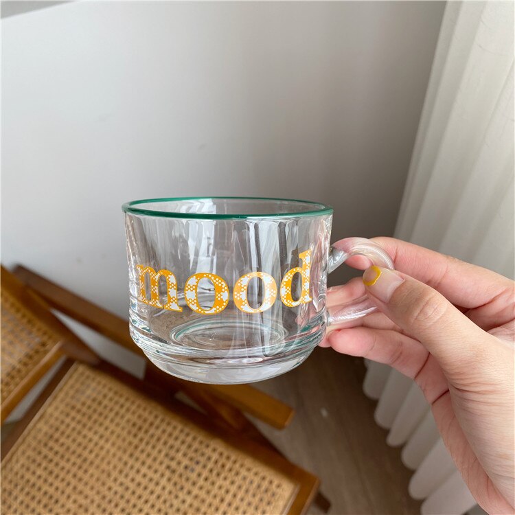 Yellow Checkerboard Stainless Steel Coffee Cup & Saucer Set - 200ml Retro Breakfast Milk Mug