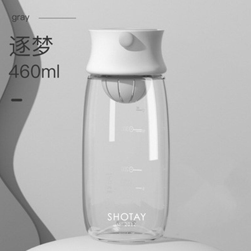 460ml BPA-Free Transparent Plastic Water Bottle - Portable Juice & Tea Bottle with Carrying Rope