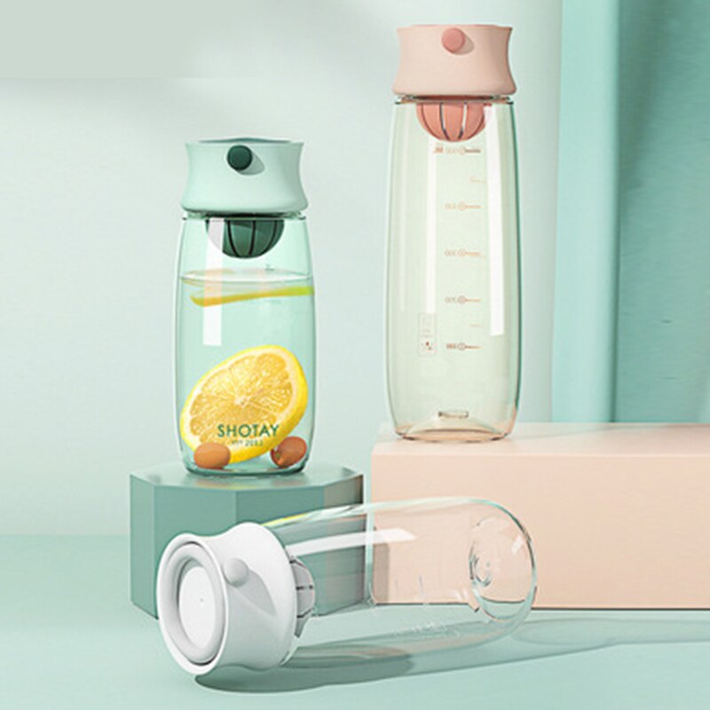 460ml BPA-Free Transparent Plastic Water Bottle - Portable Juice & Tea Bottle with Carrying Rope