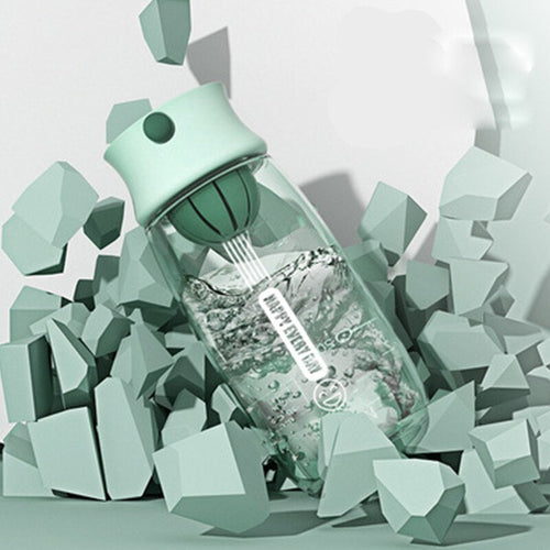 460ml BPA-Free Transparent Plastic Water Bottle - Portable Juice & Tea Bottle with Carrying Rope